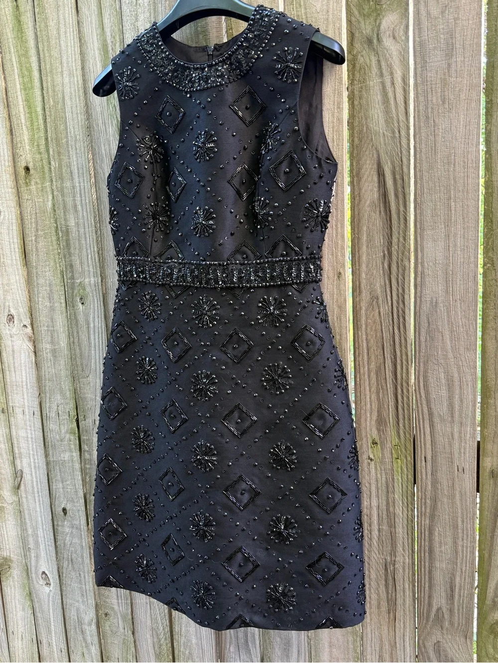 Tory Burch Black Beaded Sleeveless Dress